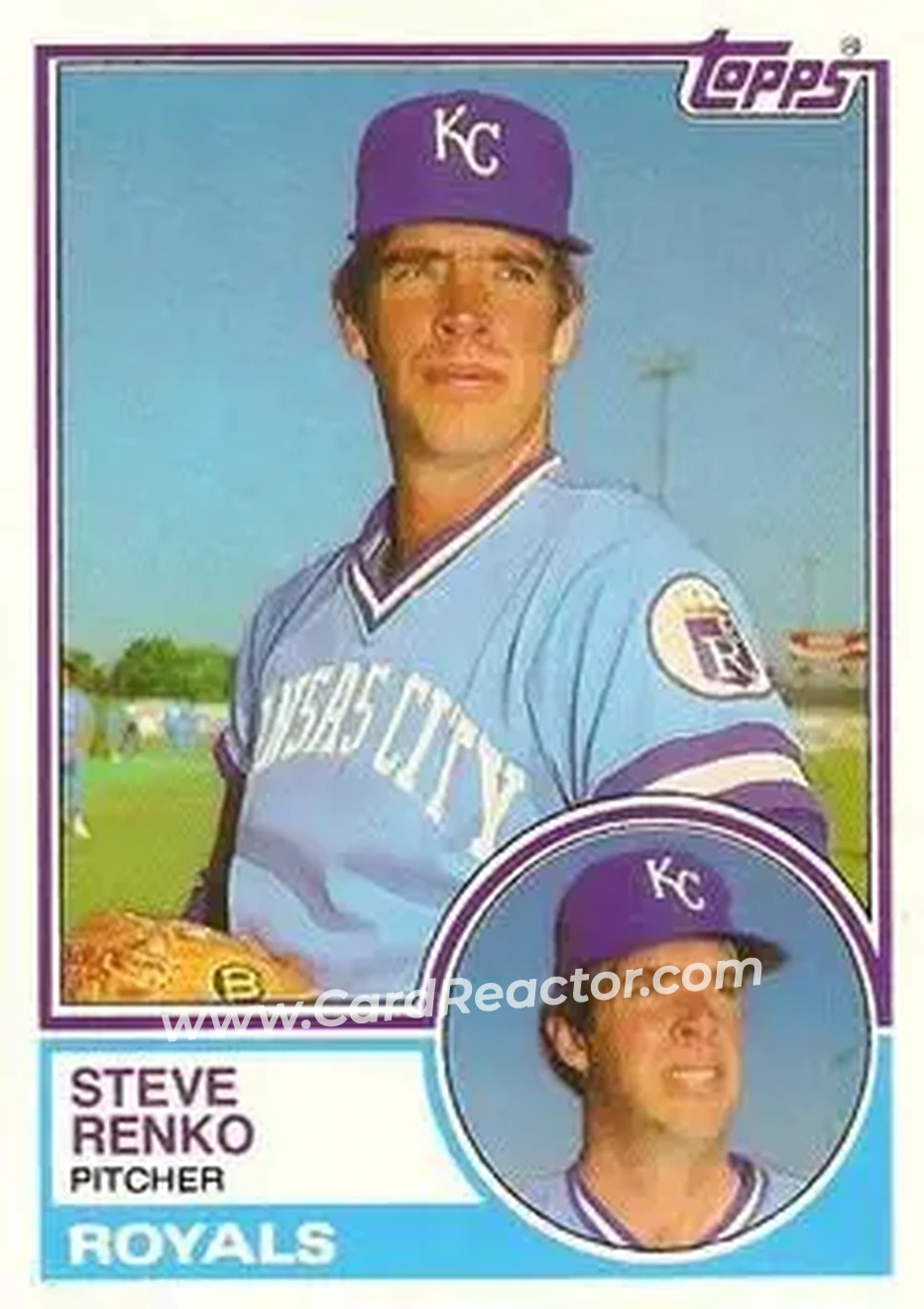 1983 Topps Traded #95T - Steve Renko - Kansas City Royals - Front 1983 Topps Traded #95T - Steve Renko - Kansas City Royals - Front