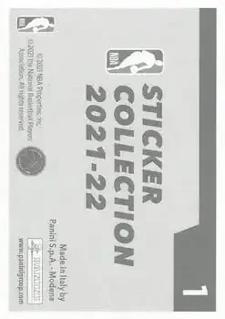 Back of & Card Collection (European Edition) 1 Panini Logo