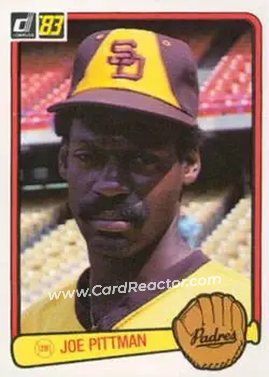 1983 Donruss #247 - Joe Pittman - San Diego Padres - Front