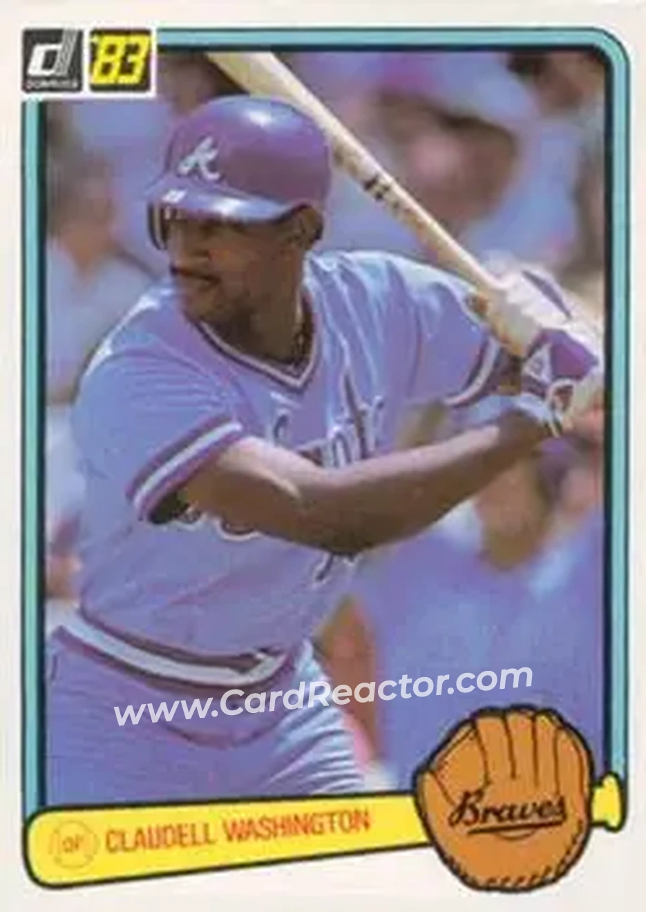 1983 Donruss #249 - Claudell Washington - Atlanta Braves - Front