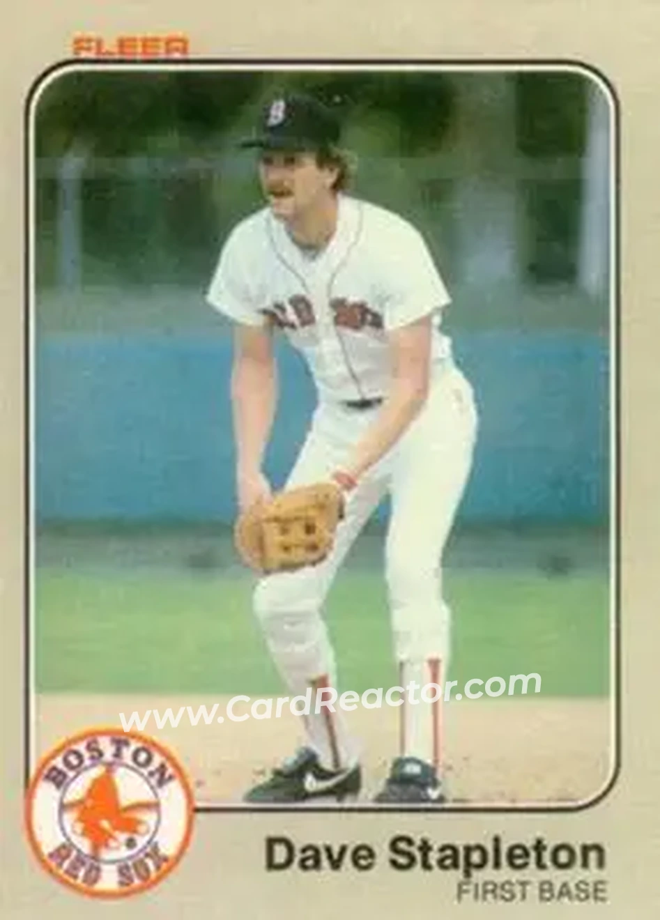 1983 Fleer #196 - Dave Stapleton - Boston Red Sox - Front