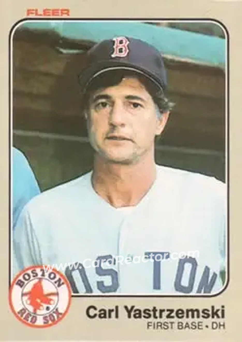 1983 Fleer #200 - Carl Yastrzemski - Boston Red Sox - Front 1983 Fleer #200 - Carl Yastrzemski - Boston Red Sox - Front