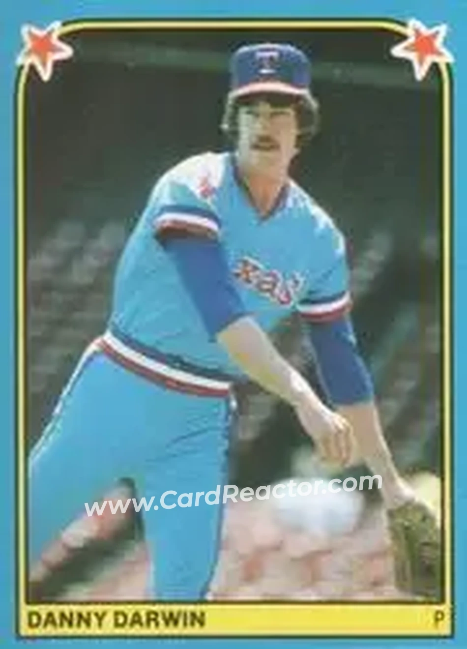 1983 Fleer Star Stickers #161 - Danny Darwin - Texas Rangers - Front 1983 Fleer Star Stickers #161 - Danny Darwin - Texas Rangers - Front