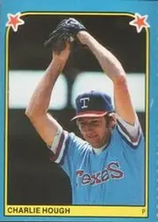 1983 Fleer Star Stickers #163 - Charlie Hough - Texas Rangers