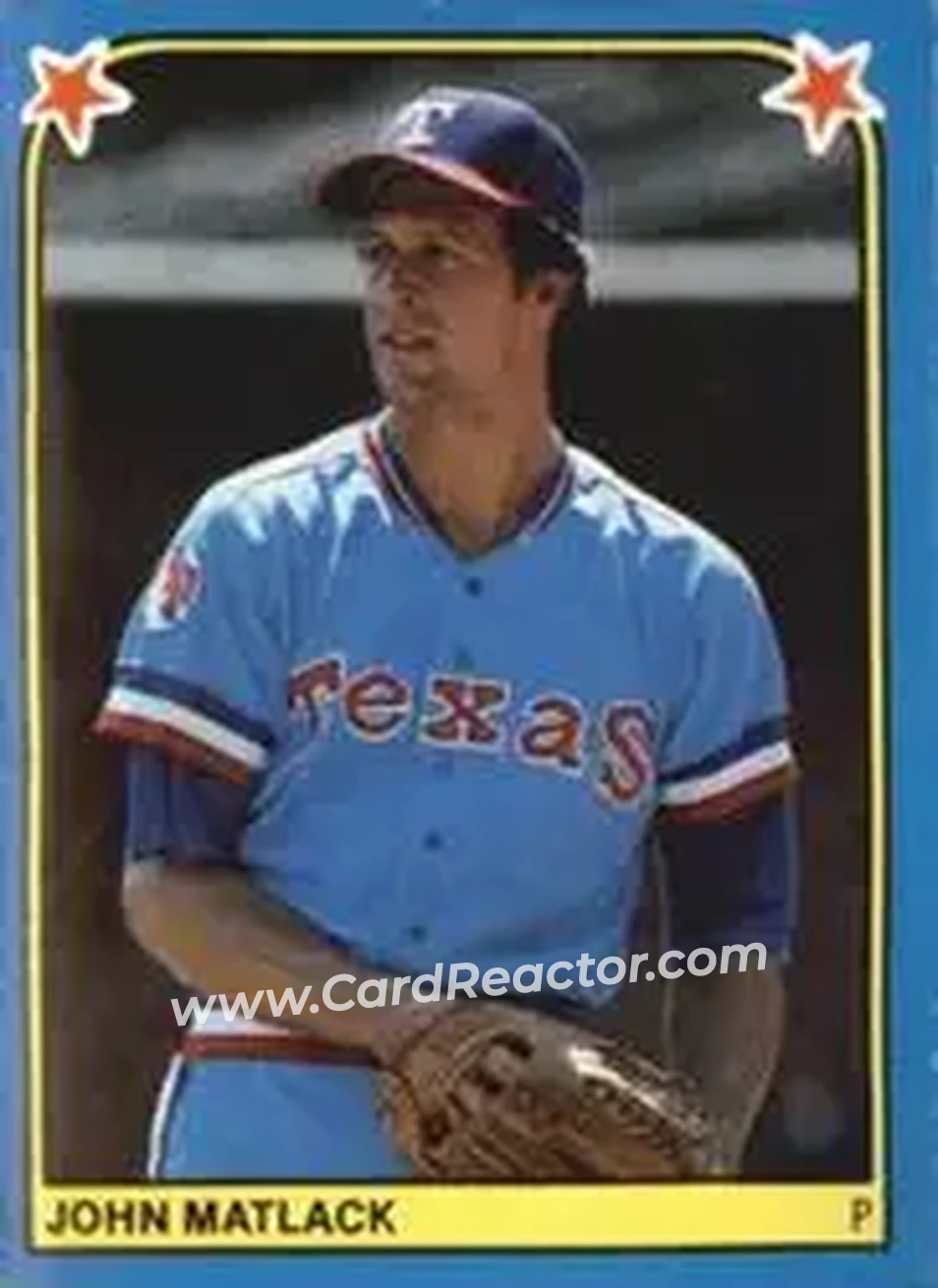 1983 Fleer Star Stickers #165 - Jon Matlack - Texas Rangers - Front 1983 Fleer Star Stickers #165 - Jon Matlack - Texas Rangers - Front