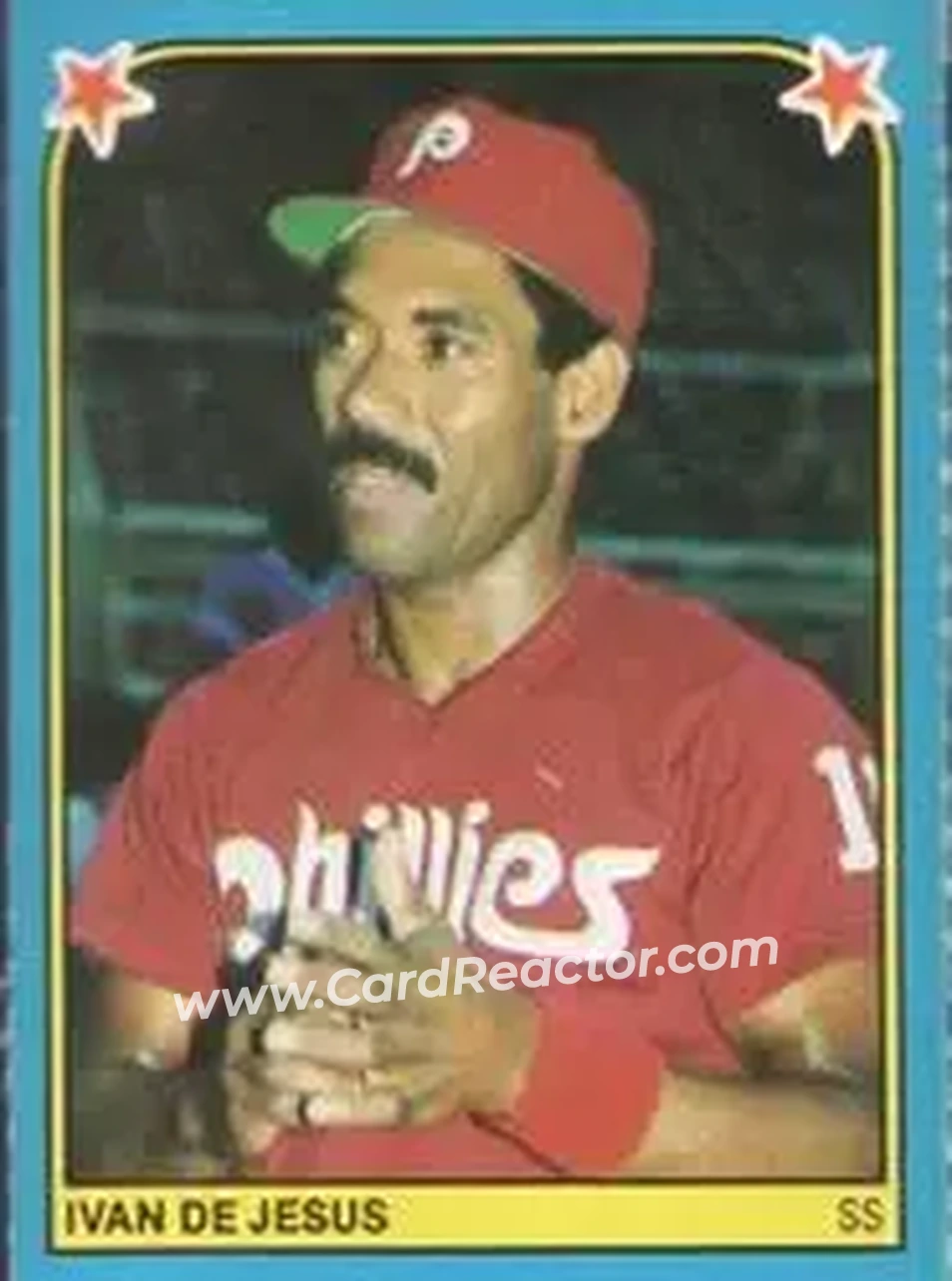 1983 Fleer Star Stickers #169 - Ivan DeJesus - Philadelphia Phillies - Front