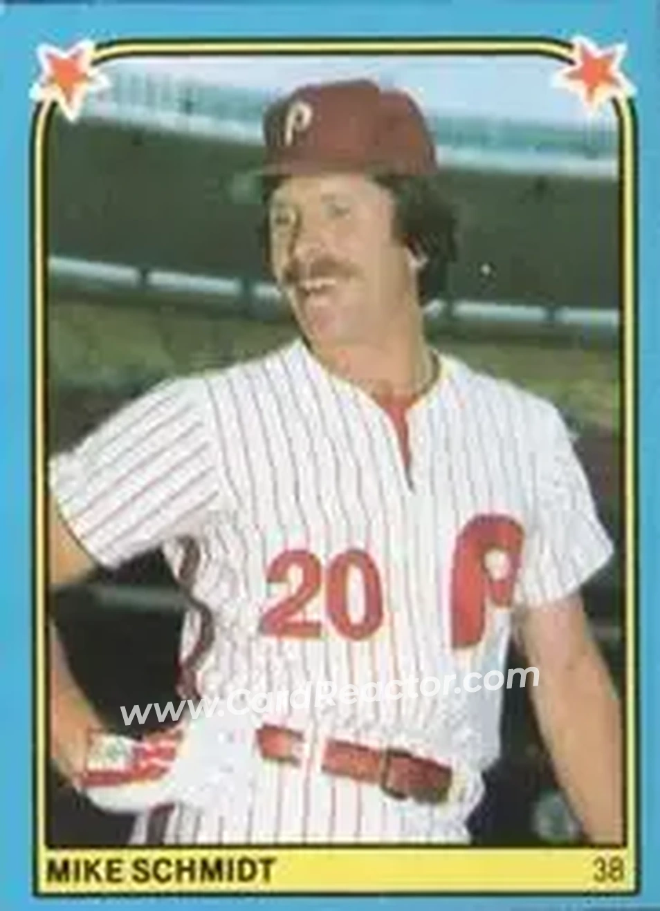 1983 Fleer Star Stickers #170 - Mike Schmidt - Philadelphia Phillies - Front 1983 Fleer Star Stickers #170 - Mike Schmidt - Philadelphia Phillies - Front