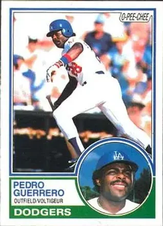 1983 O-Pee-Chee #116 - Pedro Guerrero - Los Angeles Dodgers