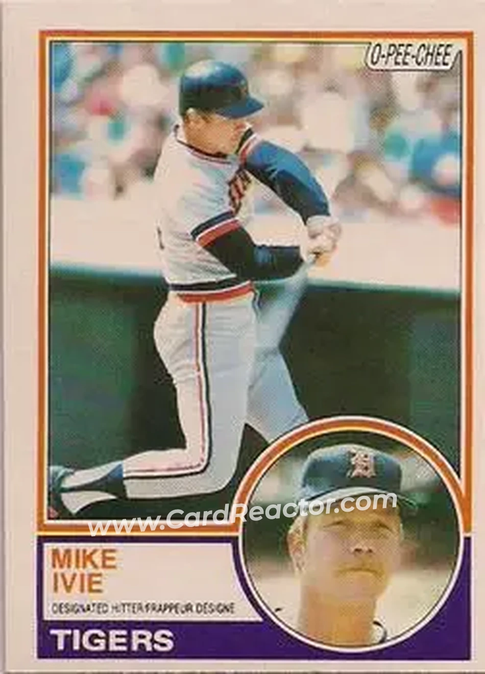 1983 O-Pee-Chee #117 - Mike Ivie - Detroit Tigers - Front 1983 O-Pee-Chee #117 - Mike Ivie - Detroit Tigers - Front
