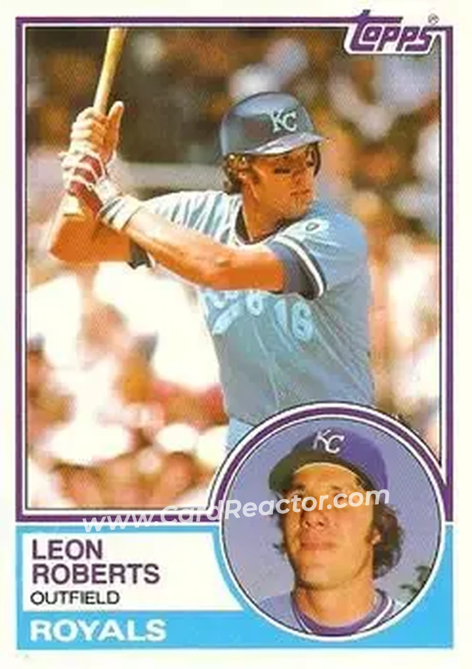 1983 Topps Traded #96T - Leon Roberts - Kansas City Royals - Front