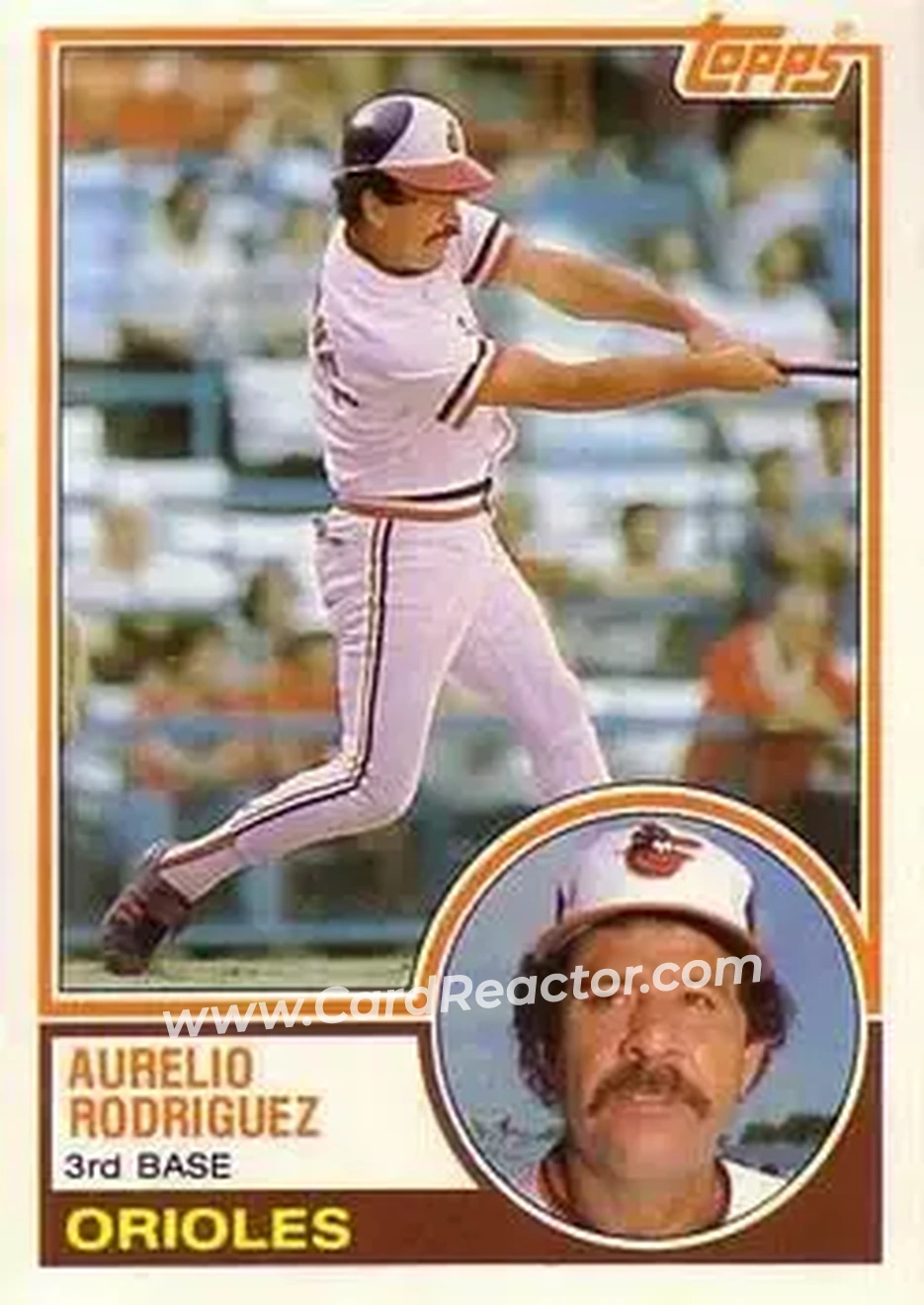 1983 Topps Traded #97T - Aurelio Rodriguez - Baltimore Orioles - Front 1983 Topps Traded #97T - Aurelio Rodriguez - Baltimore Orioles - Front