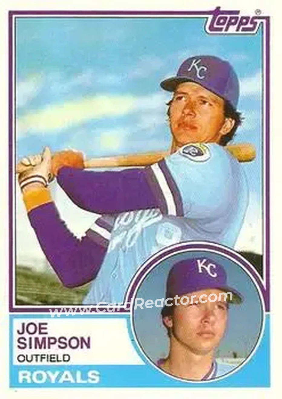 1983 Topps Traded #104T - Joe Simpson - Kansas City Royals - Front