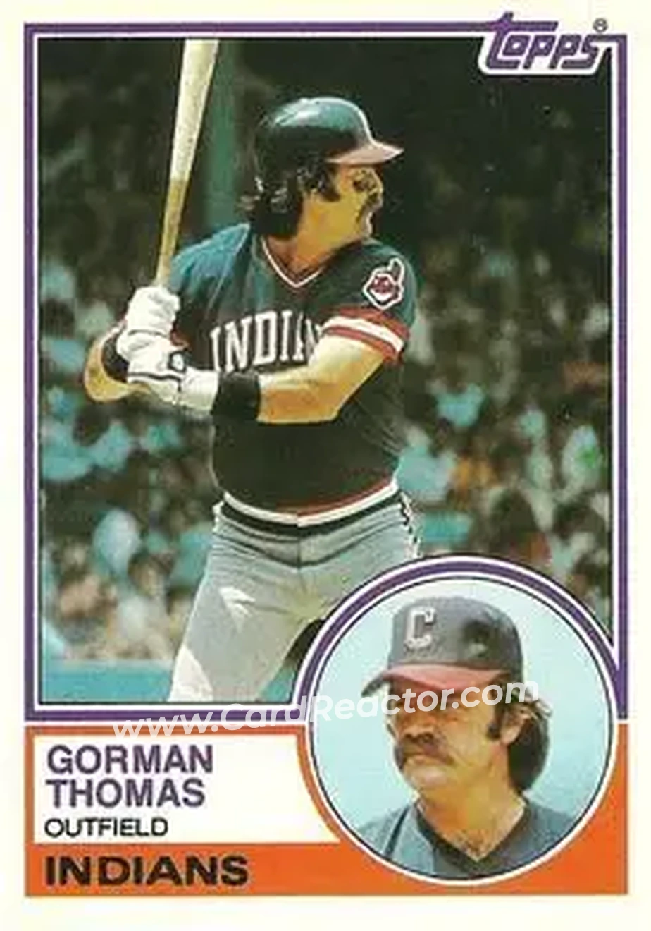 1983 Topps Traded #111T - Gorman Thomas - Cleveland Indians - Front 1983 Topps Traded #111T - Gorman Thomas - Cleveland Indians - Front