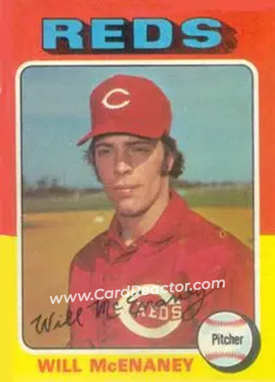 1975 Topps #481 - Will McEnaney - Cincinnati Reds - Front