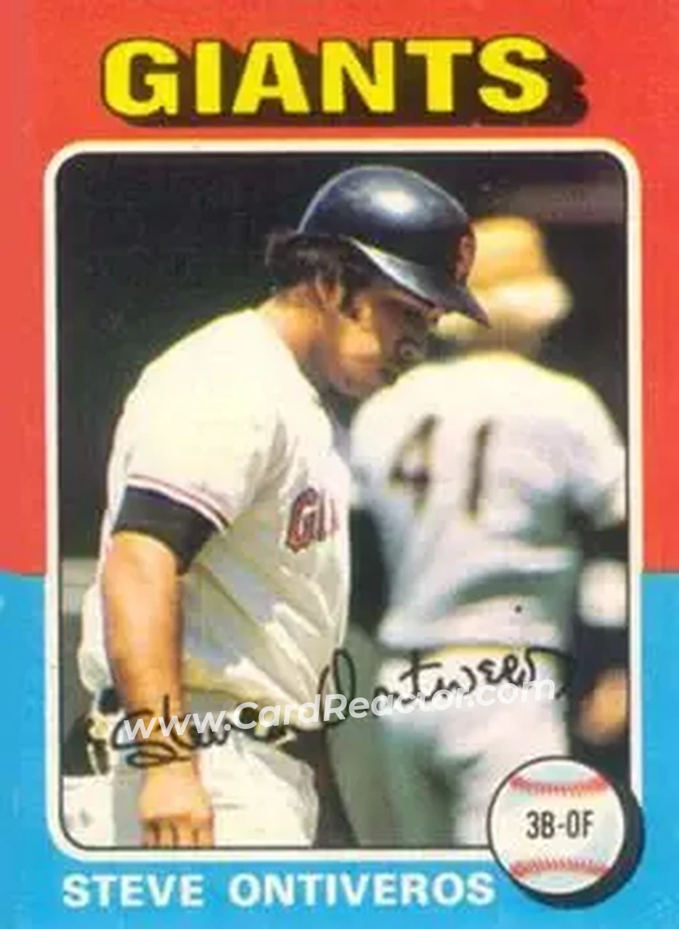 1975 Topps #483 - Steve Ontiveros - San Francisco Giants - Front 1975 Topps #483 - Steve Ontiveros - San Francisco Giants - Front