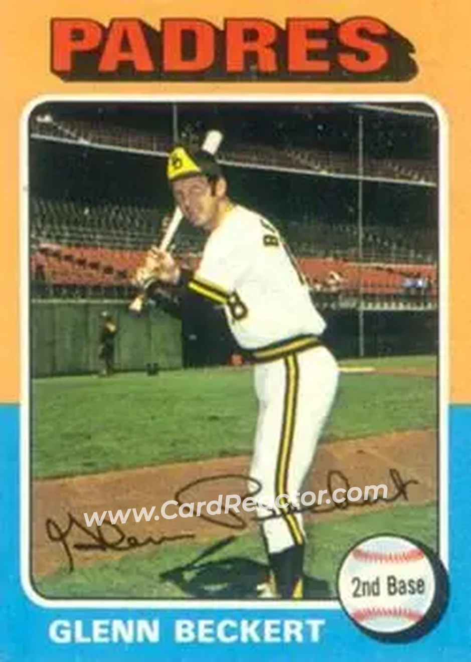 1975 Topps #484 - Glenn Beckert - San Diego Padres - Front