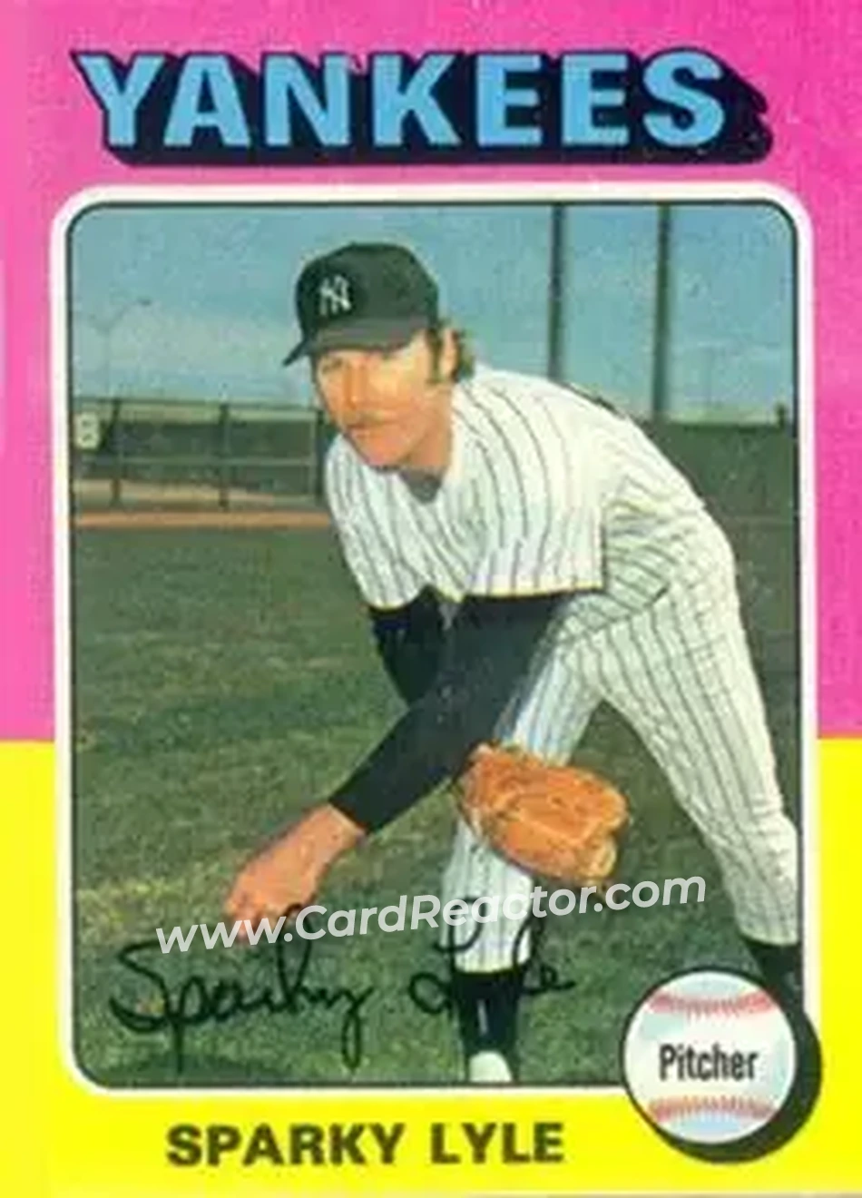 1975 Topps #485 - Sparky Lyle - New York Yankees - Front 1975 Topps #485 - Sparky Lyle - New York Yankees - Front
