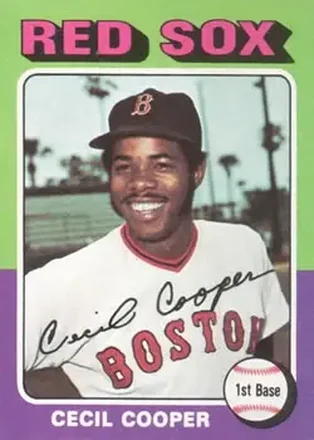 1975 Topps #489 - Cecil Cooper - Boston Red Sox 1975 Topps #489 - Cecil Cooper - Boston Red Sox
