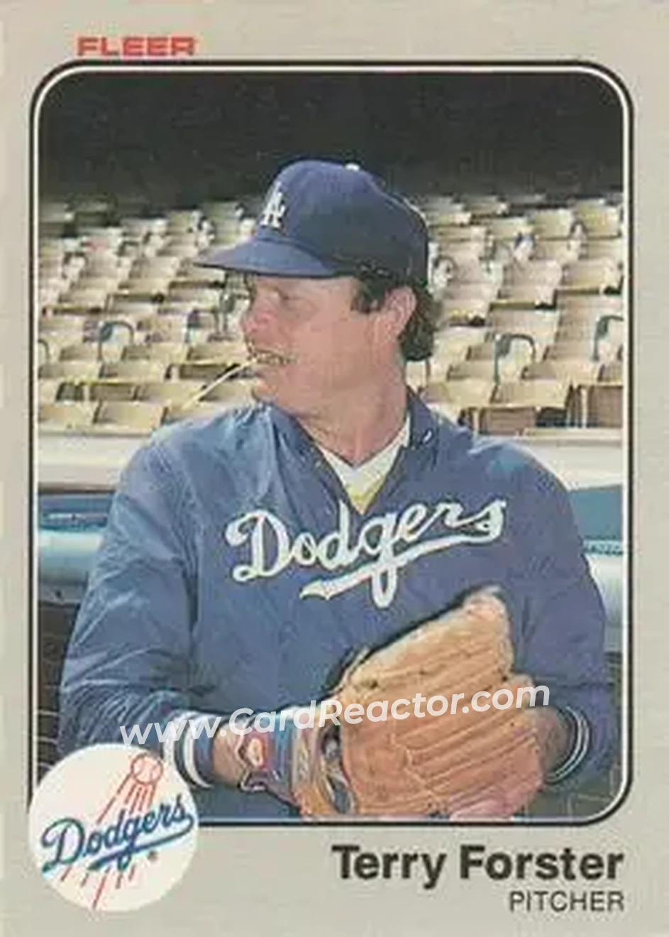 1983 Fleer #205 - Terry Forster - Los Angeles Dodgers - Front
