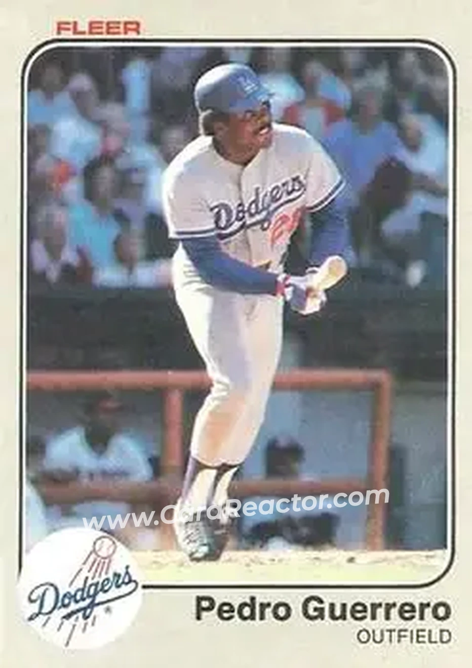 1983 Fleer #207 - Pedro Guerrero - Los Angeles Dodgers - Front 1983 Fleer #207 - Pedro Guerrero - Los Angeles Dodgers - Front
