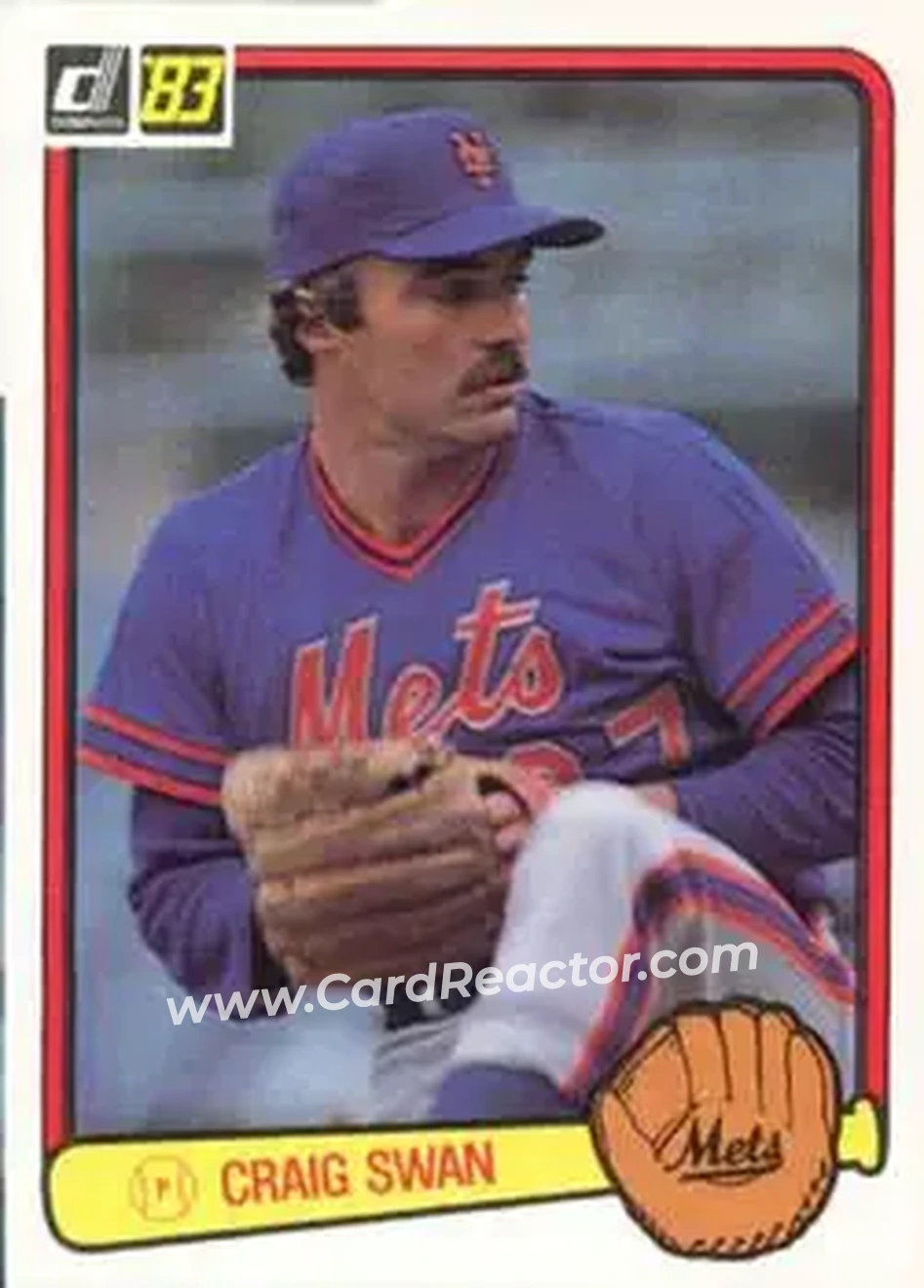 1983 Donruss #254 - Craig Swan - New York Mets - Front