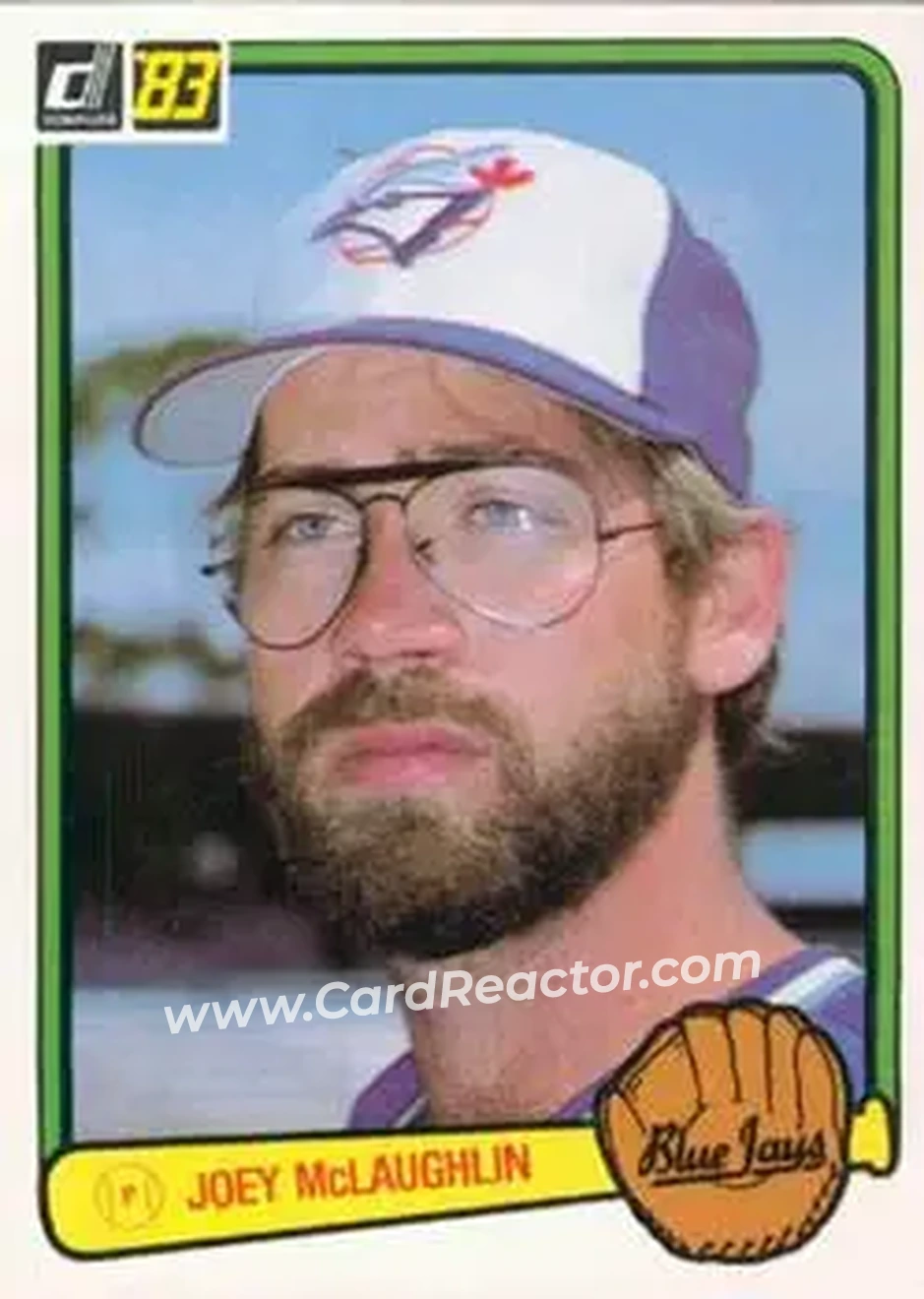 1983 Donruss #255 - Joey McLaughlin - Toronto Blue Jays - Front 1983 Donruss #255 - Joey McLaughlin - Toronto Blue Jays - Front