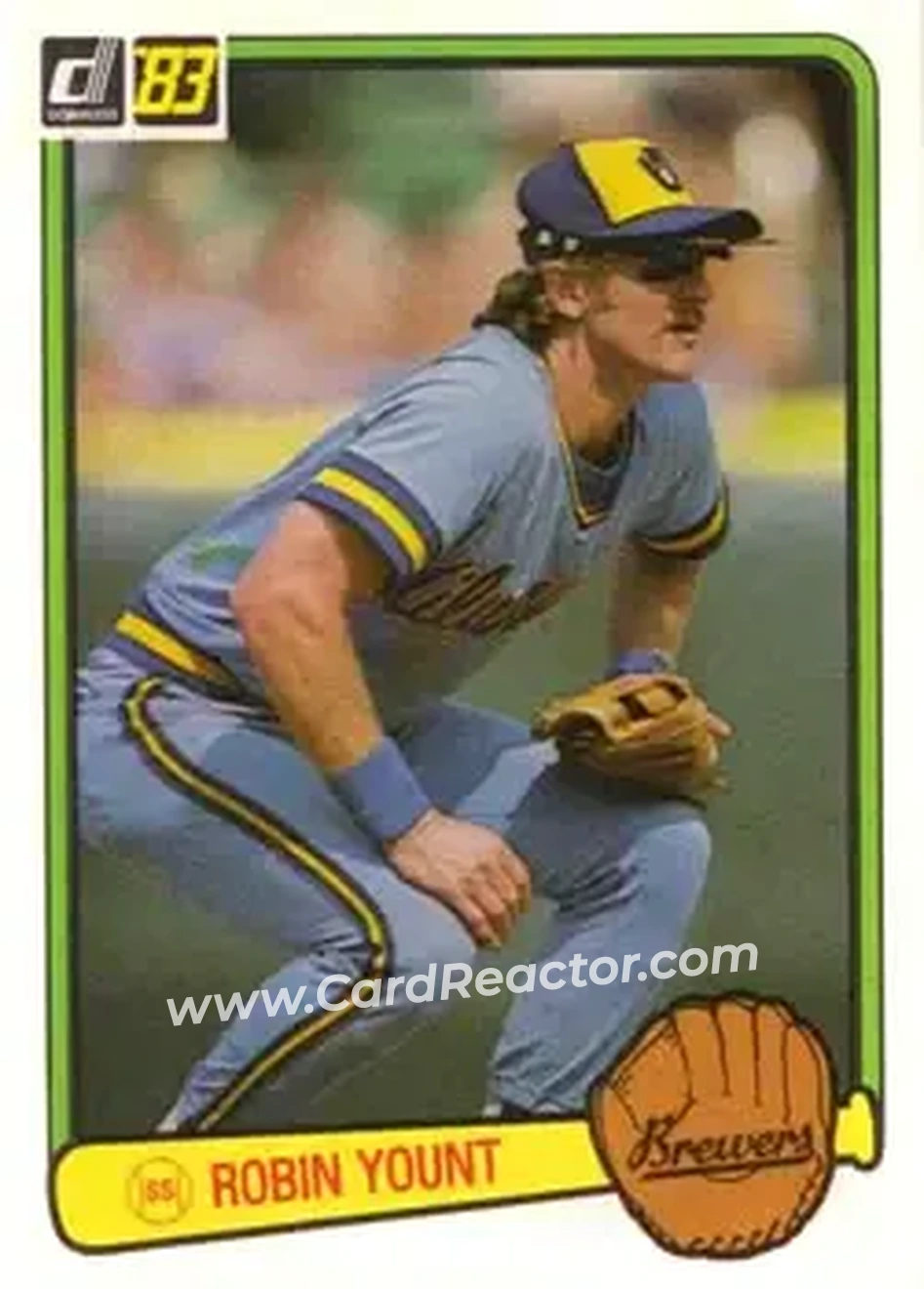 1983 Donruss #258 - Robin Yount - Milwaukee Brewers - Front