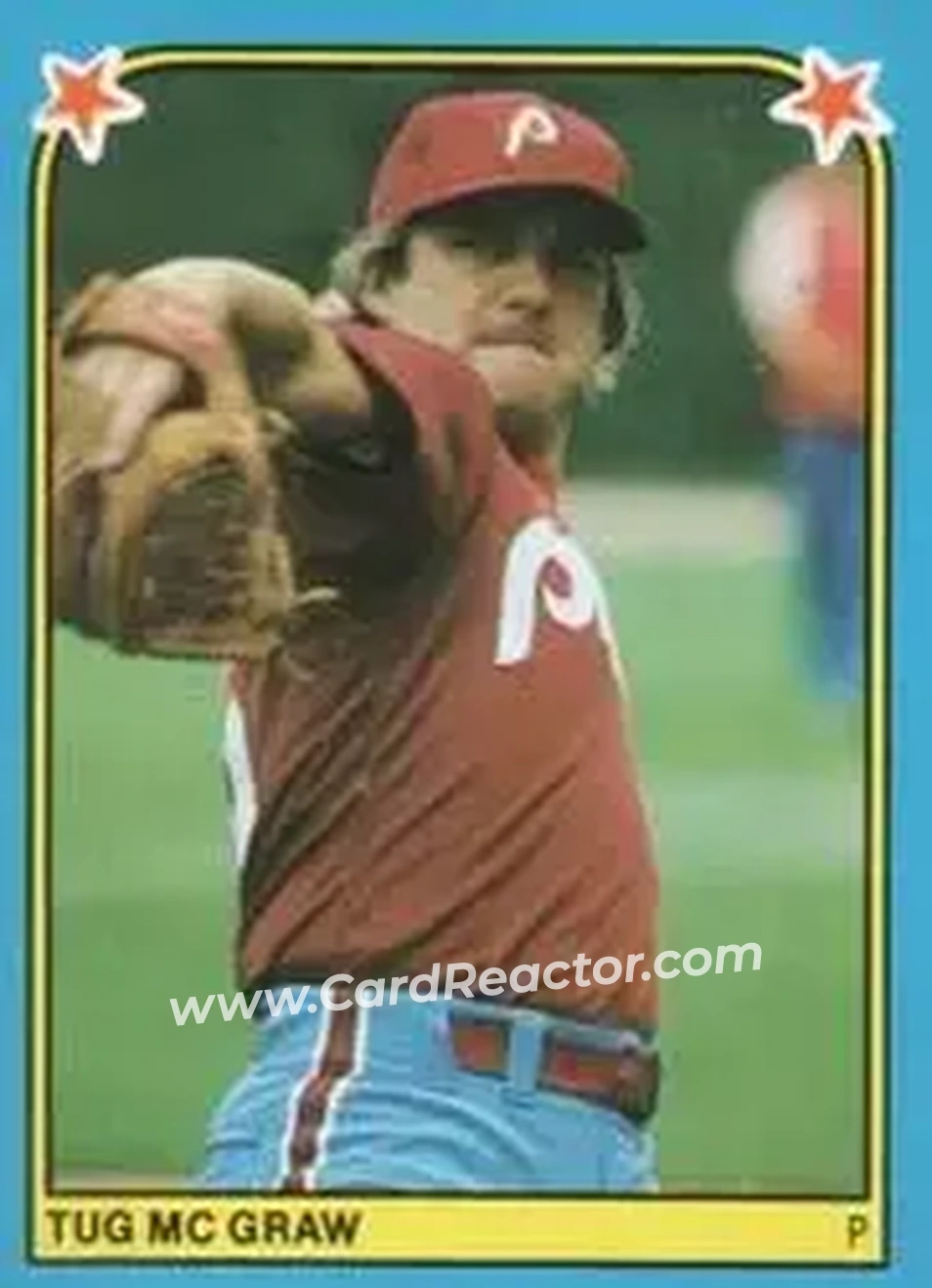 1983 Fleer Star Stickers #171 - Tug McGraw - Philadelphia Phillies - Front