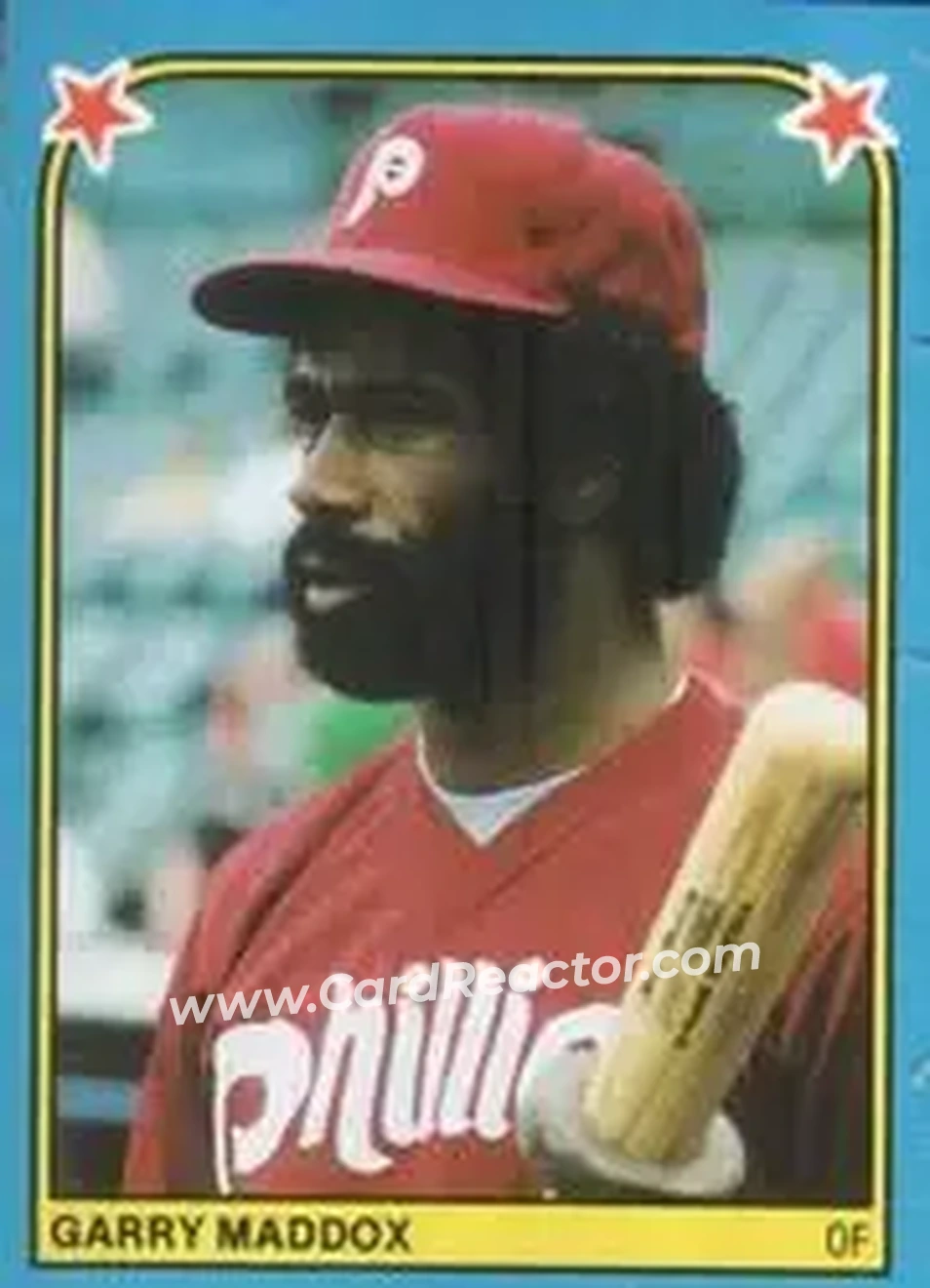 1983 Fleer Star Stickers #173 - Garry Maddox - Philadelphia Phillies - Front