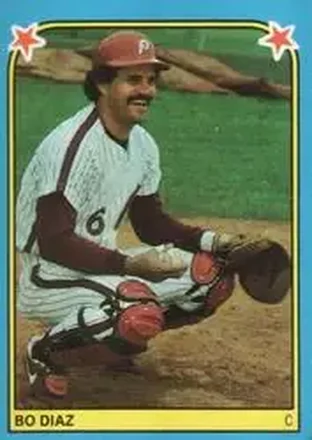 1983 Fleer Star Stickers #177 - Bo Diaz - Philadelphia Phillies