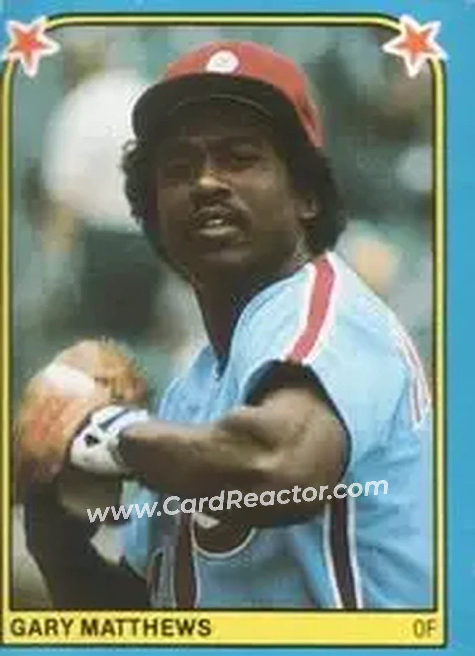 1983 Fleer Star Stickers #178 - Gary Matthews - Philadelphia Phillies - Front 1983 Fleer Star Stickers #178 - Gary Matthews - Philadelphia Phillies - Front