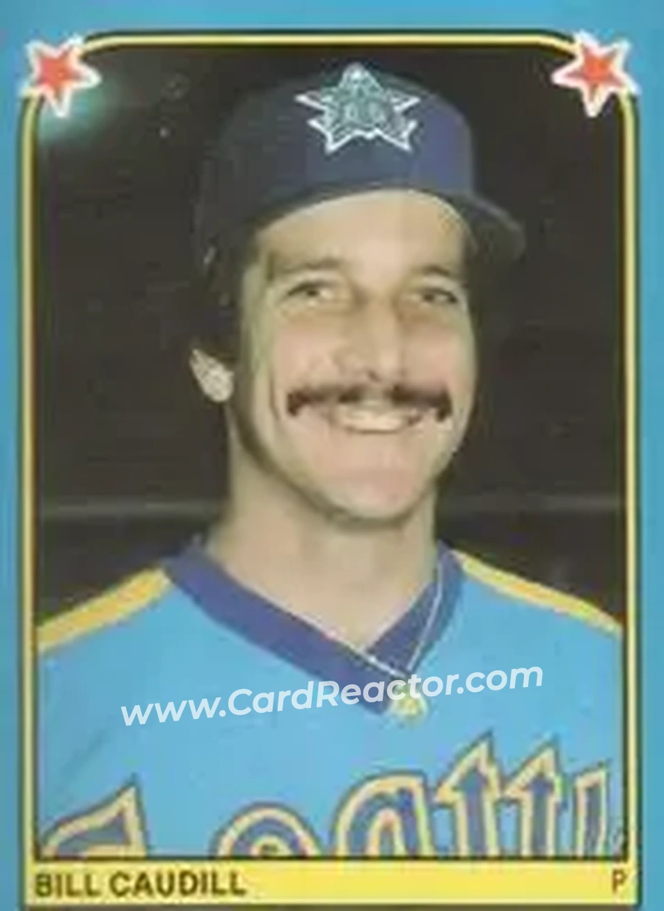 1983 Fleer Star Stickers #179 - Bill Caudill - Seattle Mariners - Front