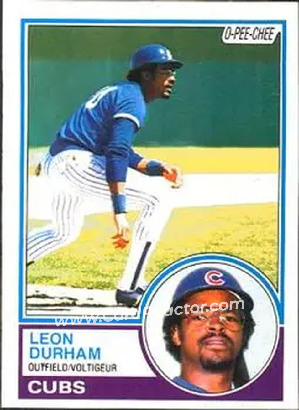1983 O-Pee-Chee #125 - Leon Durham - Chicago Cubs - Front