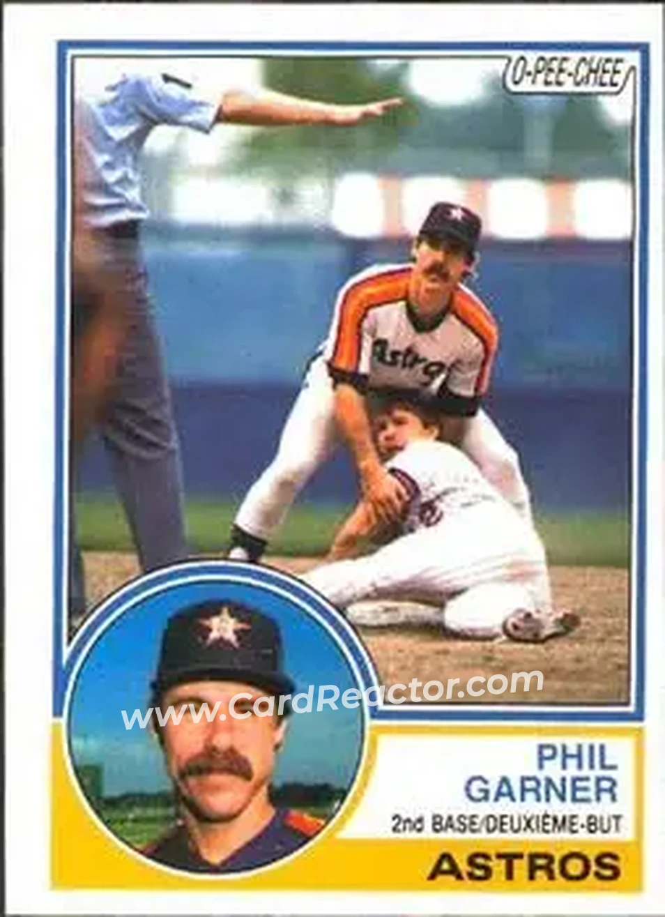 1983 O-Pee-Chee #128 - Phil Garner - Houston Astros - Front