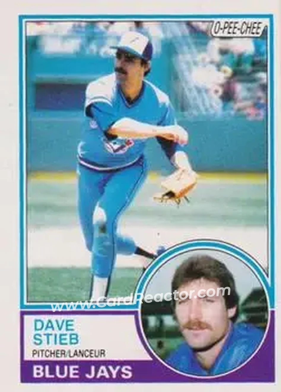 1983 O-Pee-Chee #130 - Dave Stieb - Toronto Blue Jays - Front 1983 O-Pee-Chee #130 - Dave Stieb - Toronto Blue Jays - Front