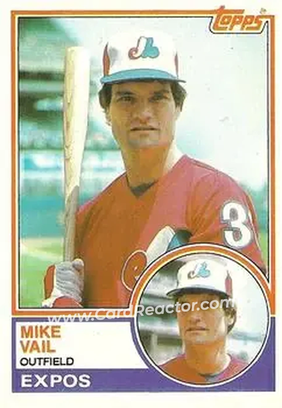 1983 Topps Traded #119T - Mike Vail - Montreal Expos - Front 1983 Topps Traded #119T - Mike Vail - Montreal Expos - Front