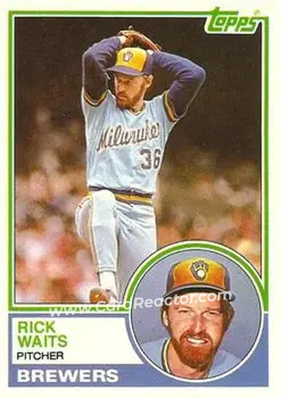 1983 Topps Traded #123T - Rick Waits - Milwaukee Brewers - Front 1983 Topps Traded #123T - Rick Waits - Milwaukee Brewers - Front