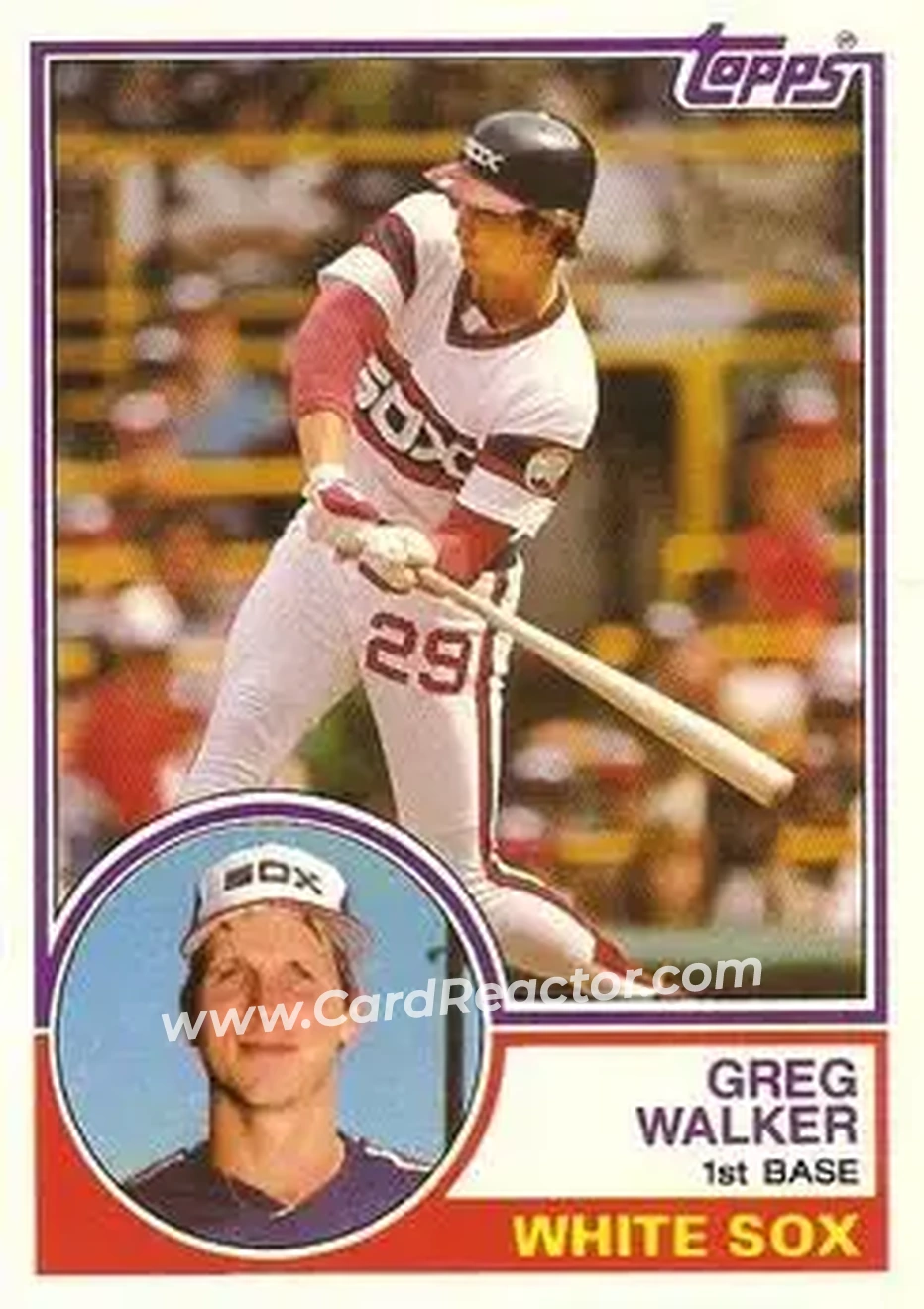 1983 Topps Traded #124T - Greg Walker - Chicago White Sox - Front