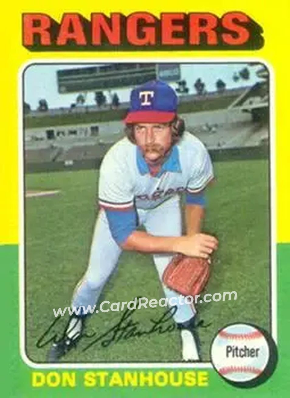 1975 Topps #493 - Don Stanhouse - Texas Rangers - Front