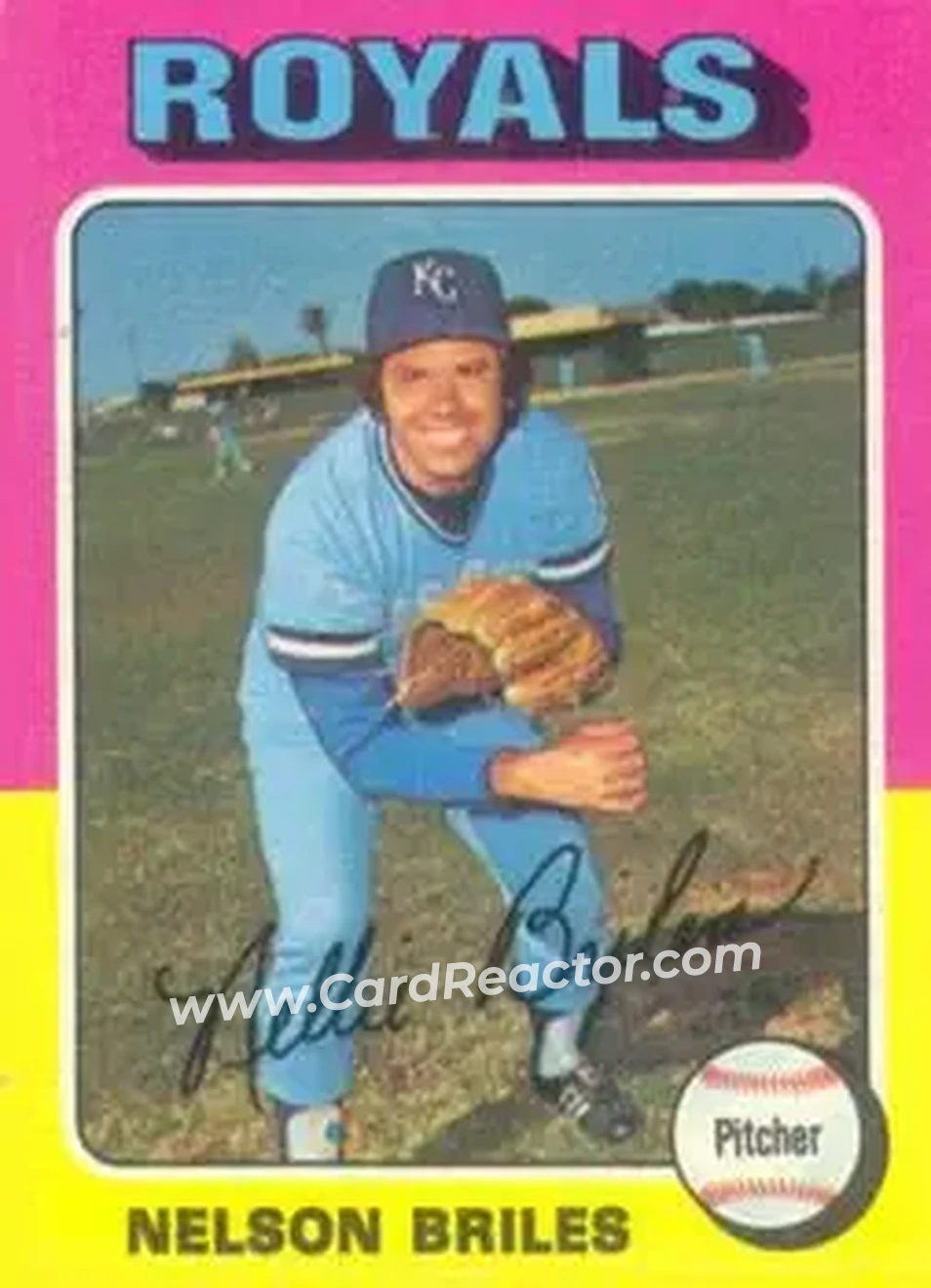1975 Topps #495 - Nelson Briles - Kansas City Royals - Front