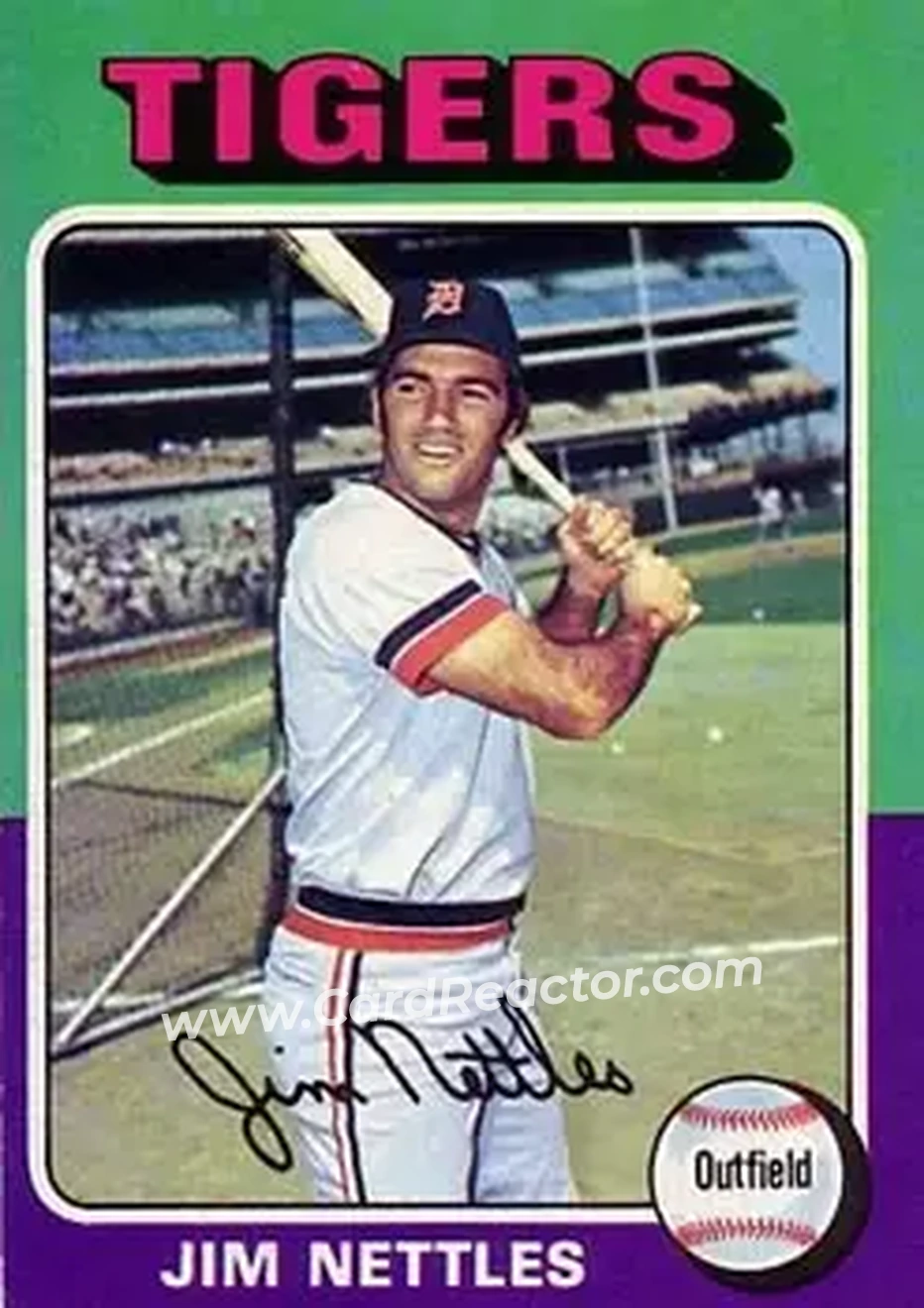 1975 Topps #497 - Jim Nettles - Detroit Tigers - Front 1975 Topps #497 - Jim Nettles - Detroit Tigers - Front