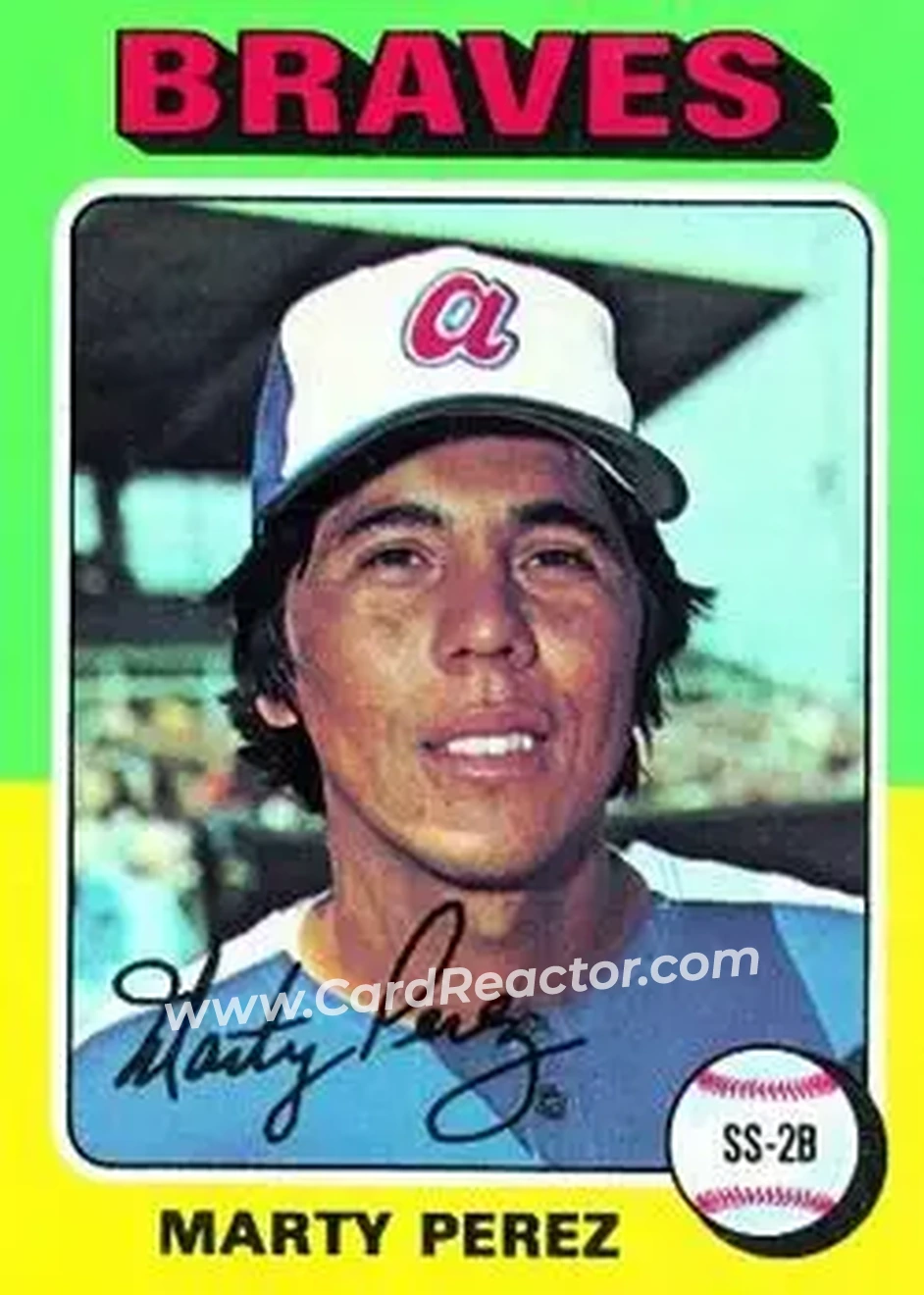 1975 Topps #499 - Marty Perez - Atlanta Braves - Front