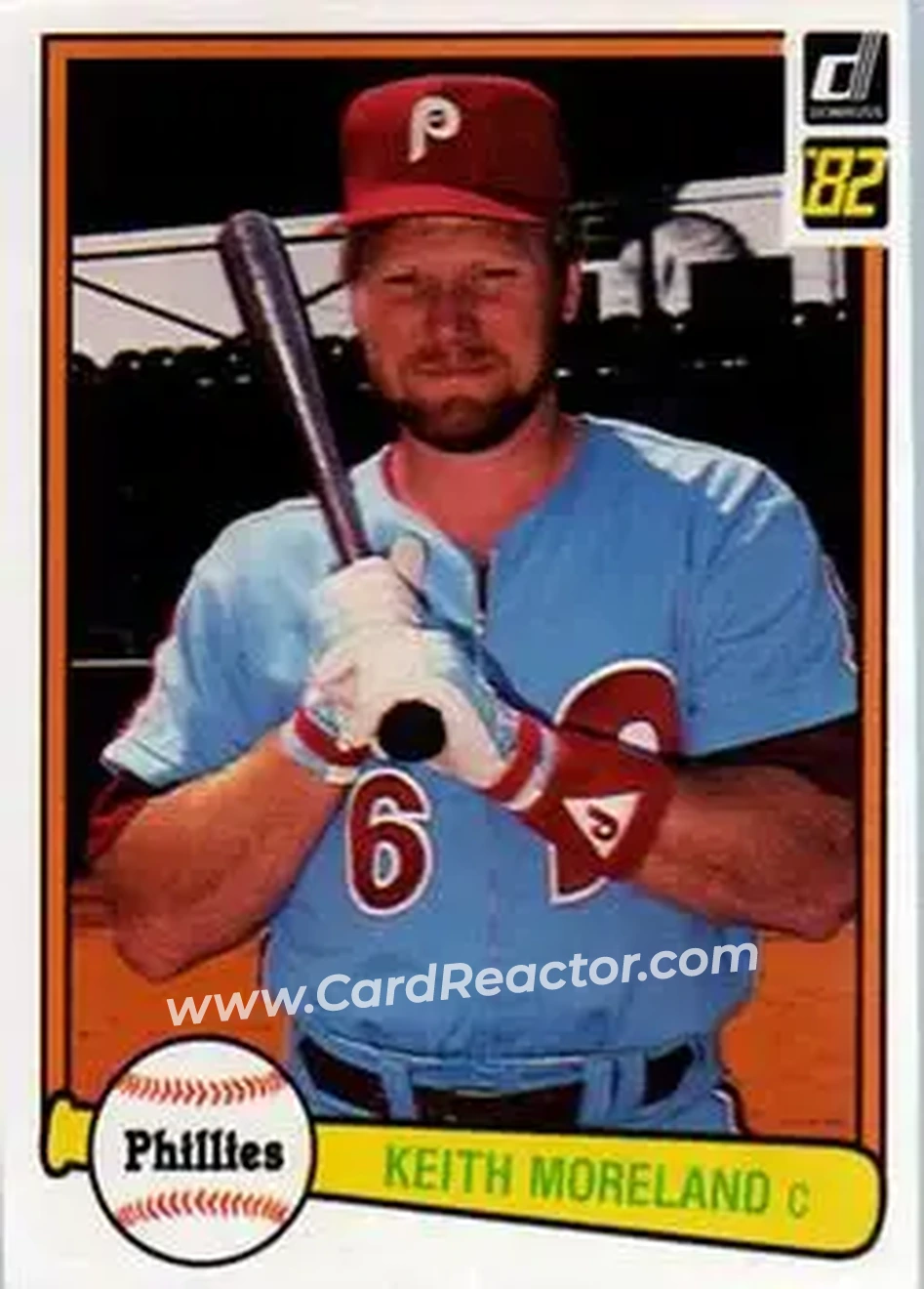 1982 Donruss #119 - Keith Moreland - Philadelphia Phillies - Front 1982 Donruss #119 - Keith Moreland - Philadelphia Phillies - Front