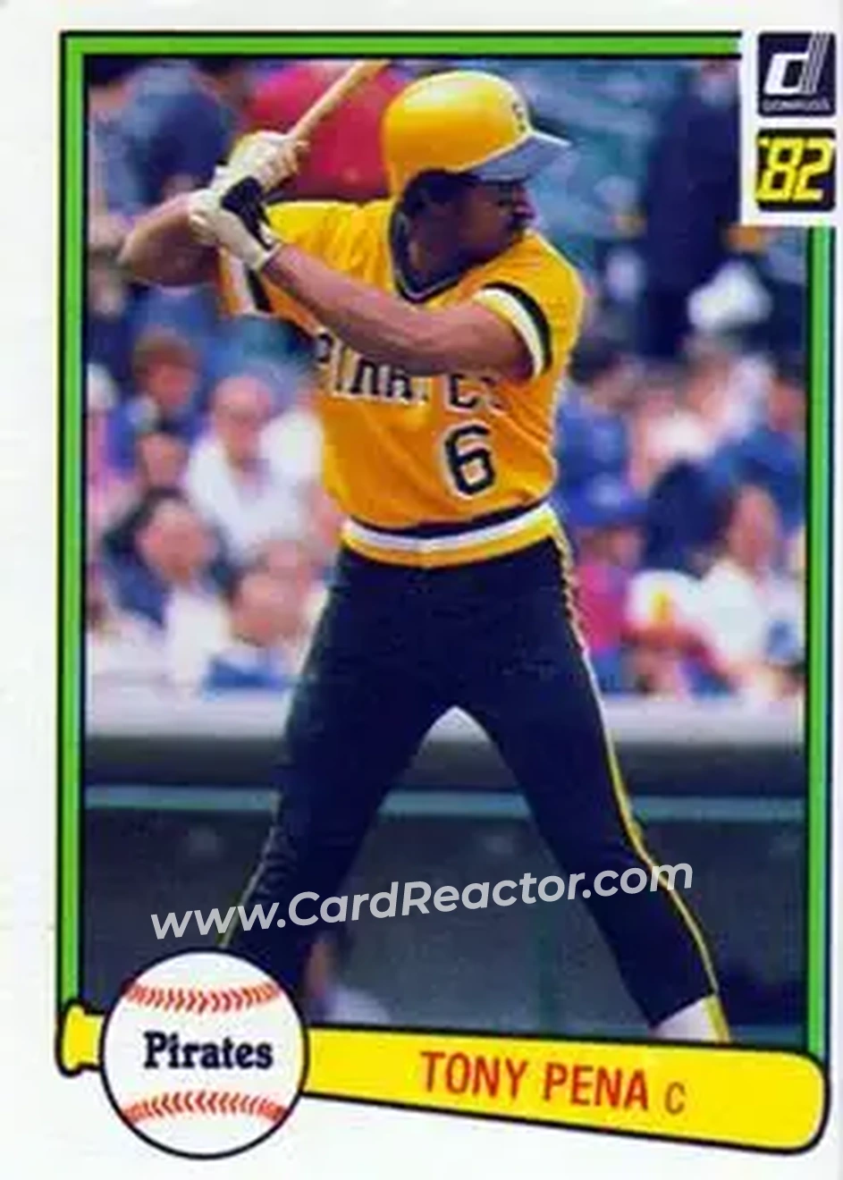 1982 Donruss #124 - Tony Pena - Pittsburgh Pirates - Front