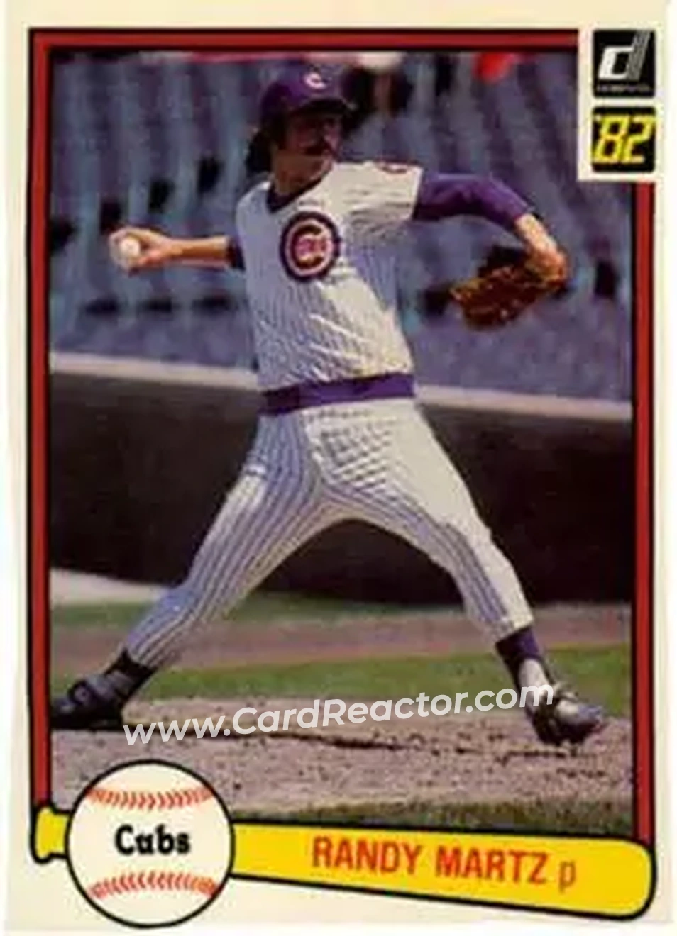 1982 Donruss #126 - Randy Martz - Chicago Cubs