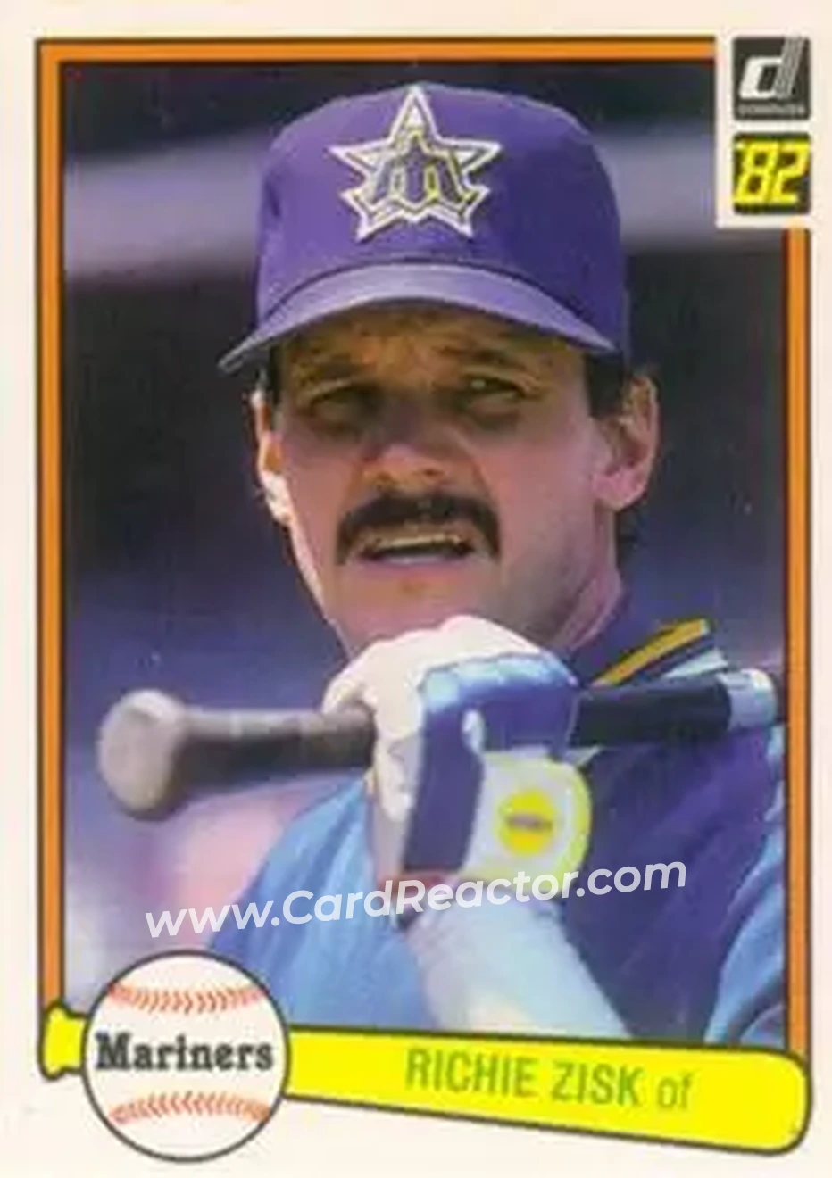 1982 Donruss #127 - Richie Zisk - Seattle Mariners - Front