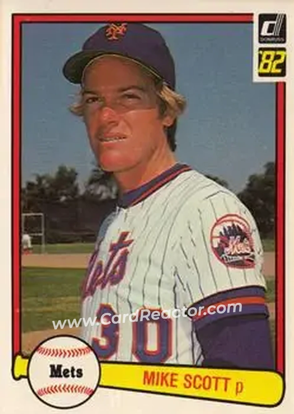 1982 Donruss #128 - Mike Scott - New York Mets - Front 1982 Donruss #128 - Mike Scott - New York Mets - Front