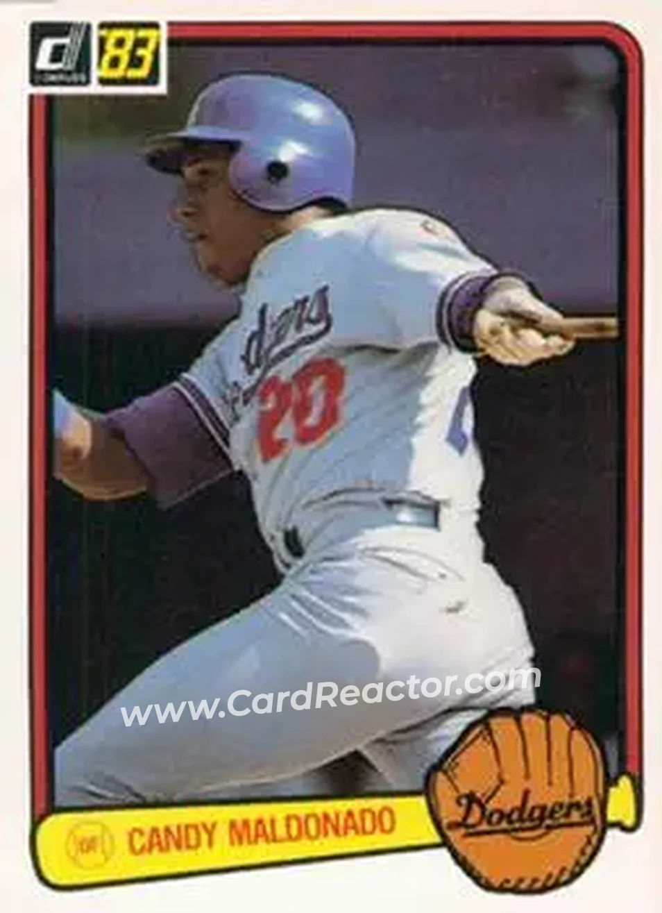 1983 Donruss #262 - Candy Maldonado - Los Angeles Dodgers - Front