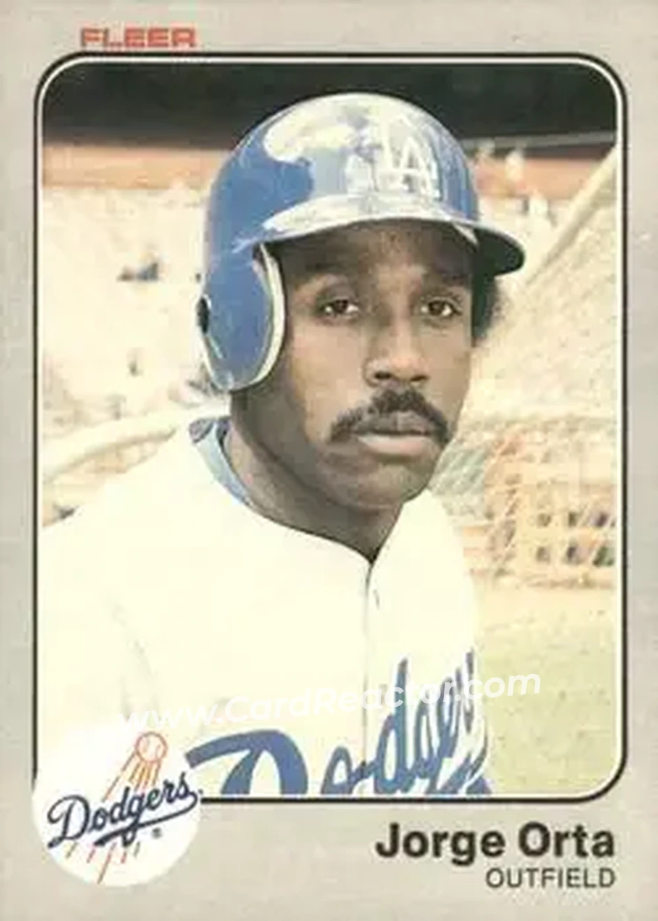 1983 Fleer #215 - Jorge Orta - Los Angeles Dodgers - Front 1983 Fleer #215 - Jorge Orta - Los Angeles Dodgers - Front