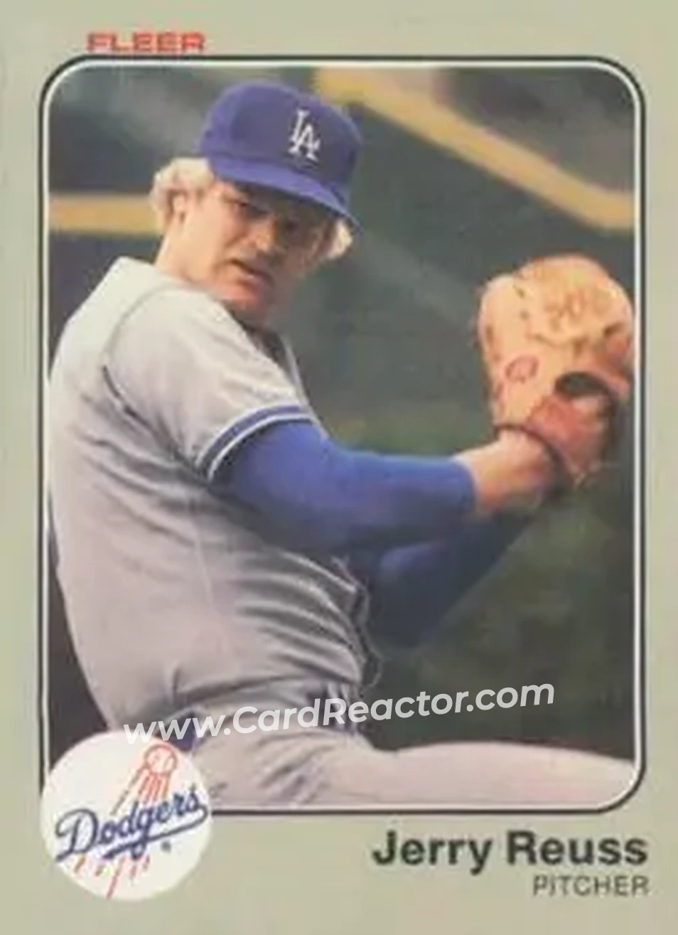 1983 Fleer #216 - Jerry Reuss - Los Angeles Dodgers - Front
